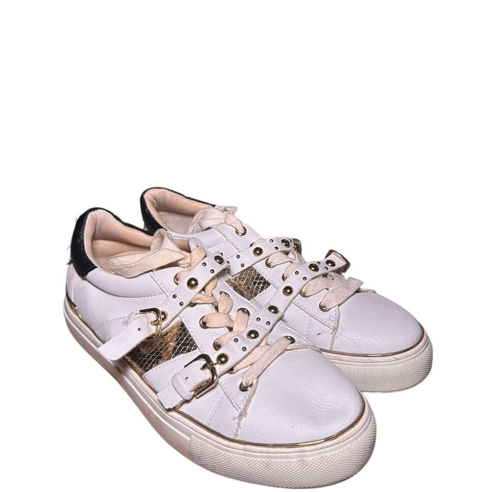 Unbranded Women's White and Gold Trainers